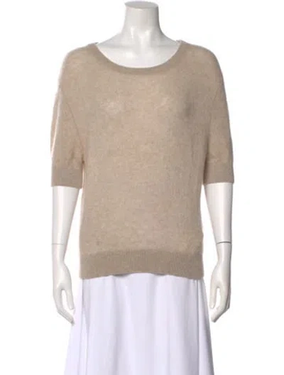 Pre-owned Khaite Cashmere Scoop Neck Sweater In Neutral