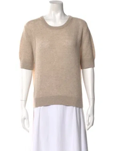 Pre-owned Khaite Cashmere Scoop Neck Sweater In Neutral