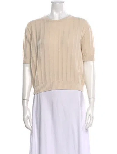 Pre-owned Khaite Cashmere Scoop Neck Sweater In Neutral
