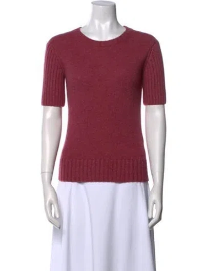 Pre-owned Khaite Cashmere Scoop Neck Sweater In Pink