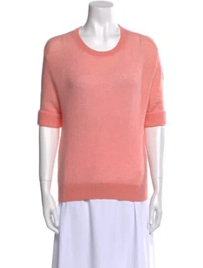 Pre-owned Khaite Cashmere Scoop Neck Sweater In Pink