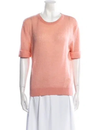 Pre-owned Khaite Cashmere Scoop Neck Sweater In Pink