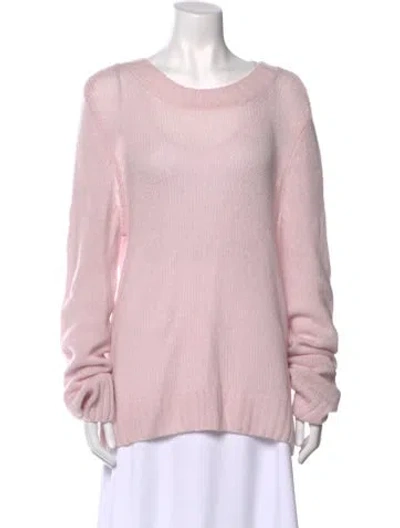 Pre-owned Khaite Cashmere Scoop Neck Sweater In Pink