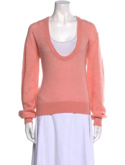 Pre-owned Khaite Cashmere Scoop Neck Sweater In Pink