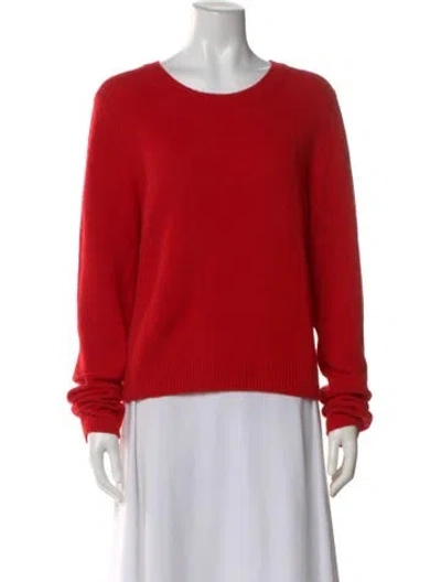 Pre-owned Khaite Cashmere Scoop Neck Sweater In Red