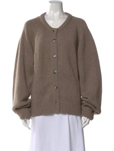 Pre-owned Khaite Cashmere Scoop Neck Sweater W/ Tags In Gray