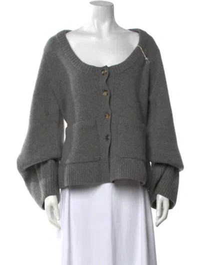 Pre-owned Khaite Cashmere Scoop Neck Sweater W/ Tags In Grey