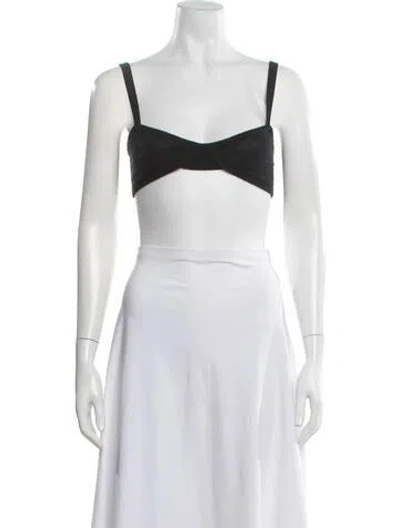 Pre-owned Khaite Cashmere Square Neckline Crop Top In Neutrals