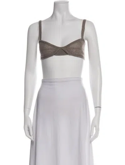 Pre-owned Khaite Cashmere Square Neckline Sports Bra In Multi