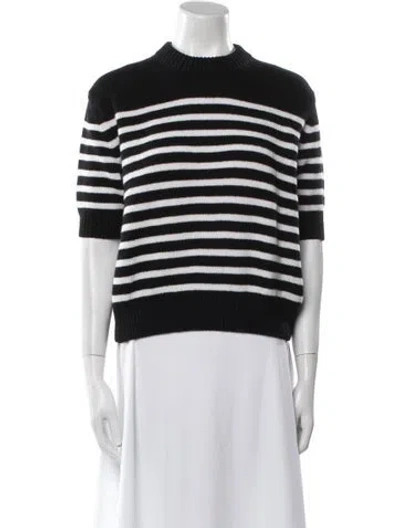 Pre-owned Khaite Cashmere Striped Sweater In Black