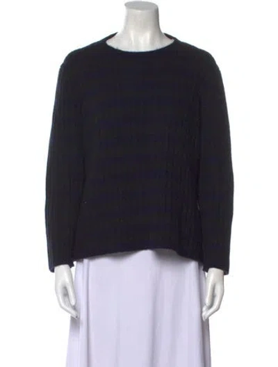 Pre-owned Khaite Cashmere Striped Sweater In Black