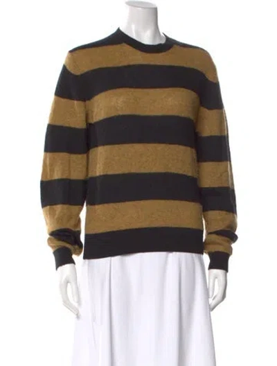 Pre-owned Khaite Cashmere Striped Sweater In Black