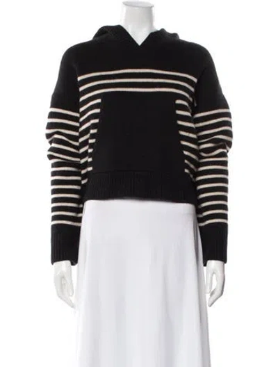 Pre-owned Khaite Cashmere Striped Sweater In Black