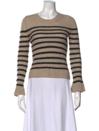 Pre-owned Khaite Cashmere Striped Sweater In Black