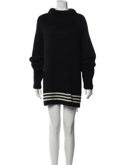 Pre-owned Khaite Cashmere Striped Sweater In Black
