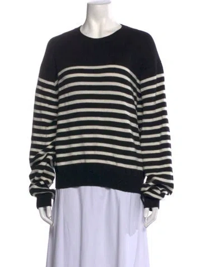 Pre-owned Khaite Cashmere Striped Sweater In Blue