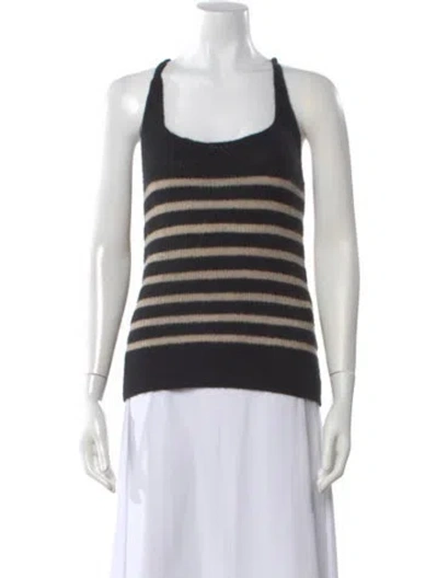 Pre-owned Khaite Cashmere Striped Sweater In Blue