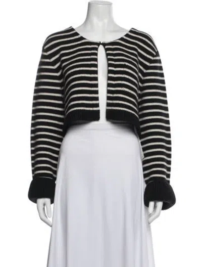 Pre-owned Khaite Cashmere Striped Sweater In Blue