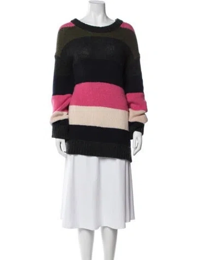 Pre-owned Khaite Cashmere Striped Sweater In Blue