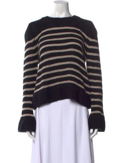 Pre-owned Khaite Cashmere Striped Sweater In Blue