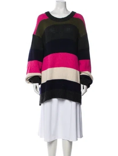 Pre-owned Khaite Cashmere Striped Sweater In Gray