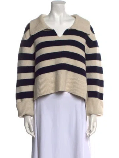 Pre-owned Khaite Cashmere Striped Sweater In Neutral