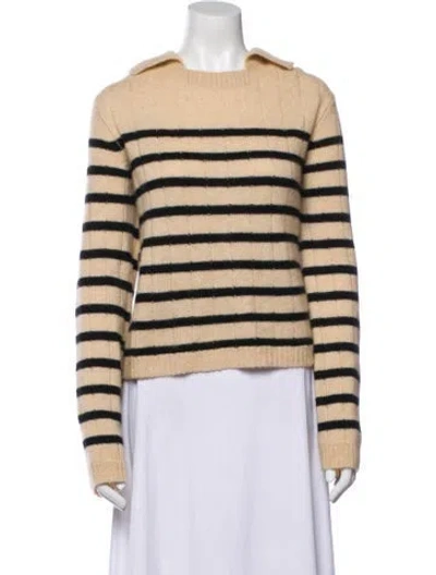 Pre-owned Khaite Cashmere Striped Sweater In Neutral