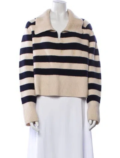Pre-owned Khaite Cashmere Striped Sweater In Neutral