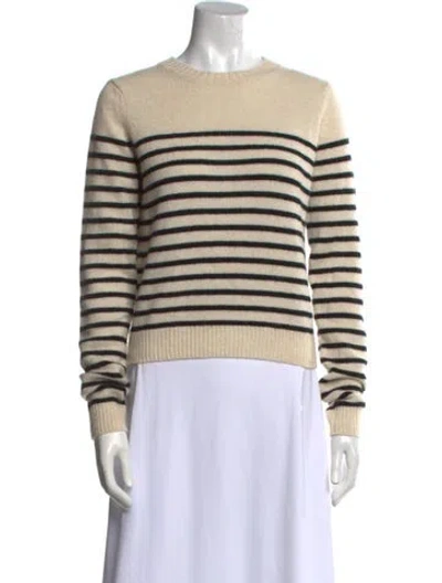 Pre-owned Khaite Cashmere Striped Sweater In Neutral
