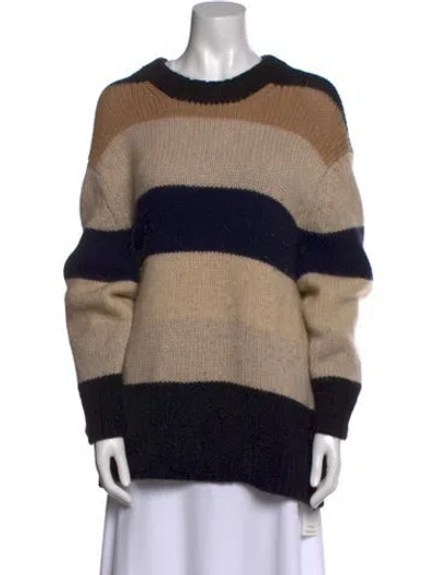 Pre-owned Khaite Cashmere Striped Sweater In Neutral