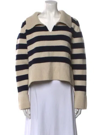 Pre-owned Khaite Cashmere Striped Sweater In Neutral