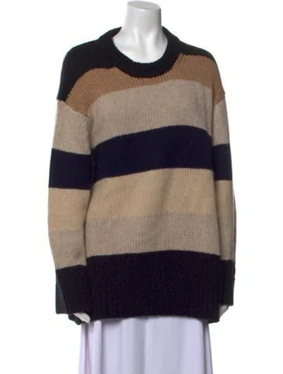 Pre-owned Khaite Cashmere Striped Sweater In Neutral