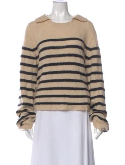 Pre-owned Khaite Cashmere Striped Sweater In Neutral