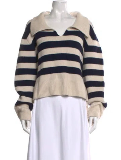 Pre-owned Khaite Cashmere Striped Sweater In Neutral
