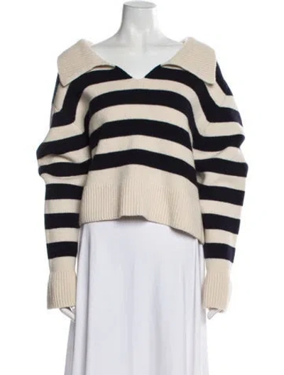 Pre-owned Khaite Cashmere Striped Sweater In Neutral