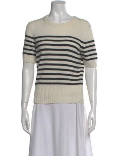 Pre-owned Khaite Cashmere Striped Sweater In Neutral