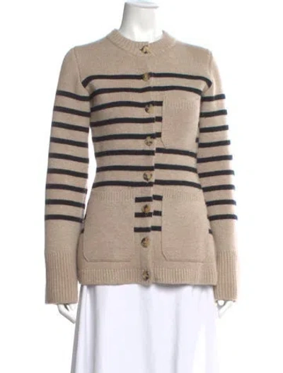 Pre-owned Khaite Cashmere Striped Sweater In Neutral