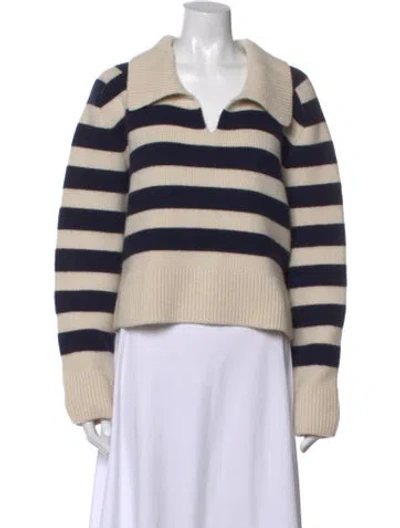 Pre-owned Khaite Cashmere Striped Sweater In Neutral