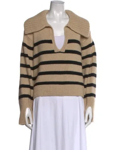 Pre-owned Khaite Cashmere Striped Sweater In Neutral