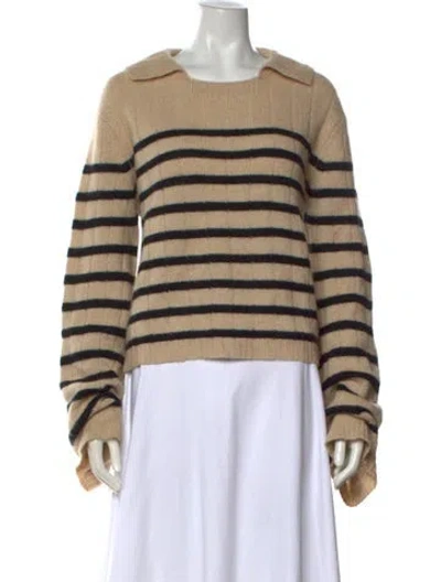 Pre-owned Khaite Cashmere Striped Sweater In Neutral