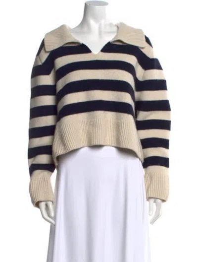 Pre-owned Khaite Cashmere Striped Sweater In Neutral