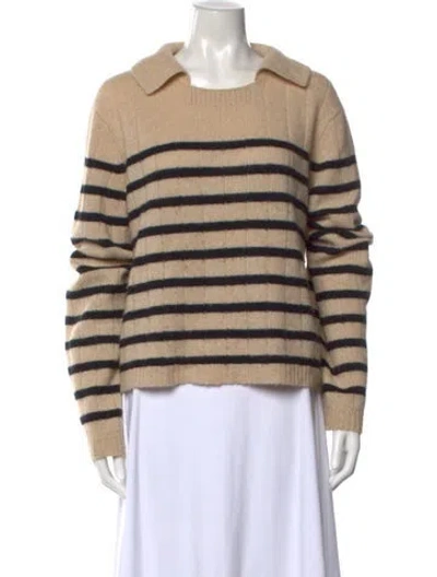 Pre-owned Khaite Cashmere Striped Sweater In Neutrals
