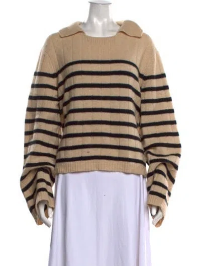 Pre-owned Khaite Cashmere Striped Sweater In Neutrals
