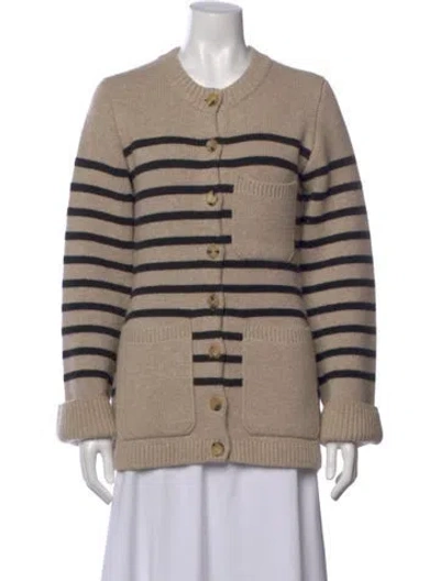 Pre-owned Khaite Cashmere Striped Sweater In Neutrals