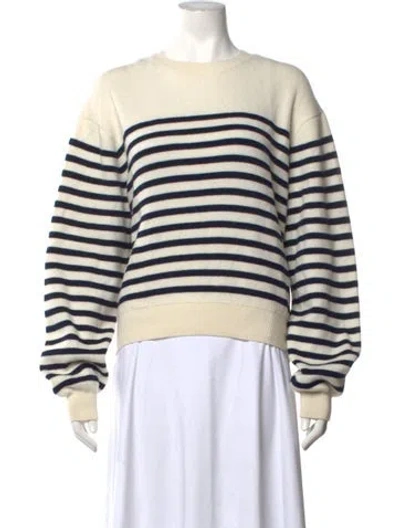 Pre-owned Khaite Cashmere Striped Sweater In Neutrals