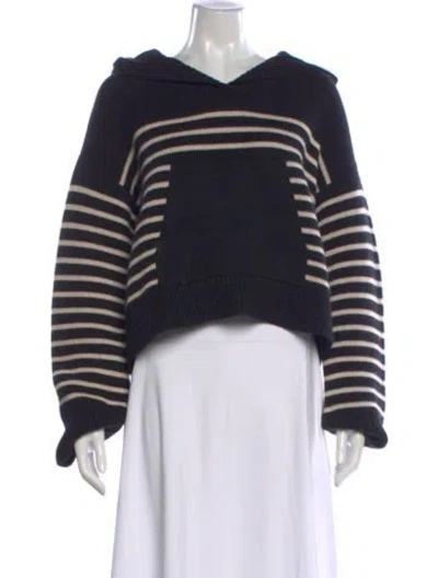 Pre-owned Khaite Cashmere Striped Sweater W/ Tags In Blue