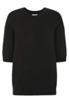 Khaite Davin Short Sleeve Cashmere Sweater In Black