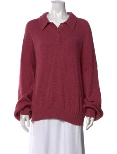 Pre-owned Khaite Cashmere Sweater In Burgundy