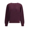 Khaite Nera Cashmere Knit Sweater In Burgundy