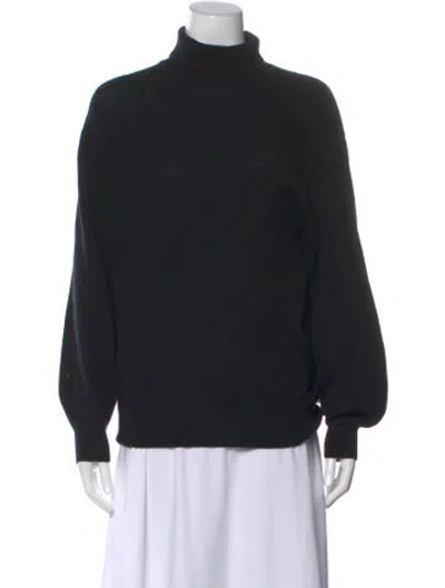Pre-owned Khaite Cashmere Turtleneck Sweater In Black